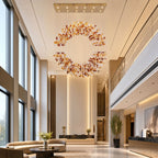 Amber Crystal Halo Chandelier