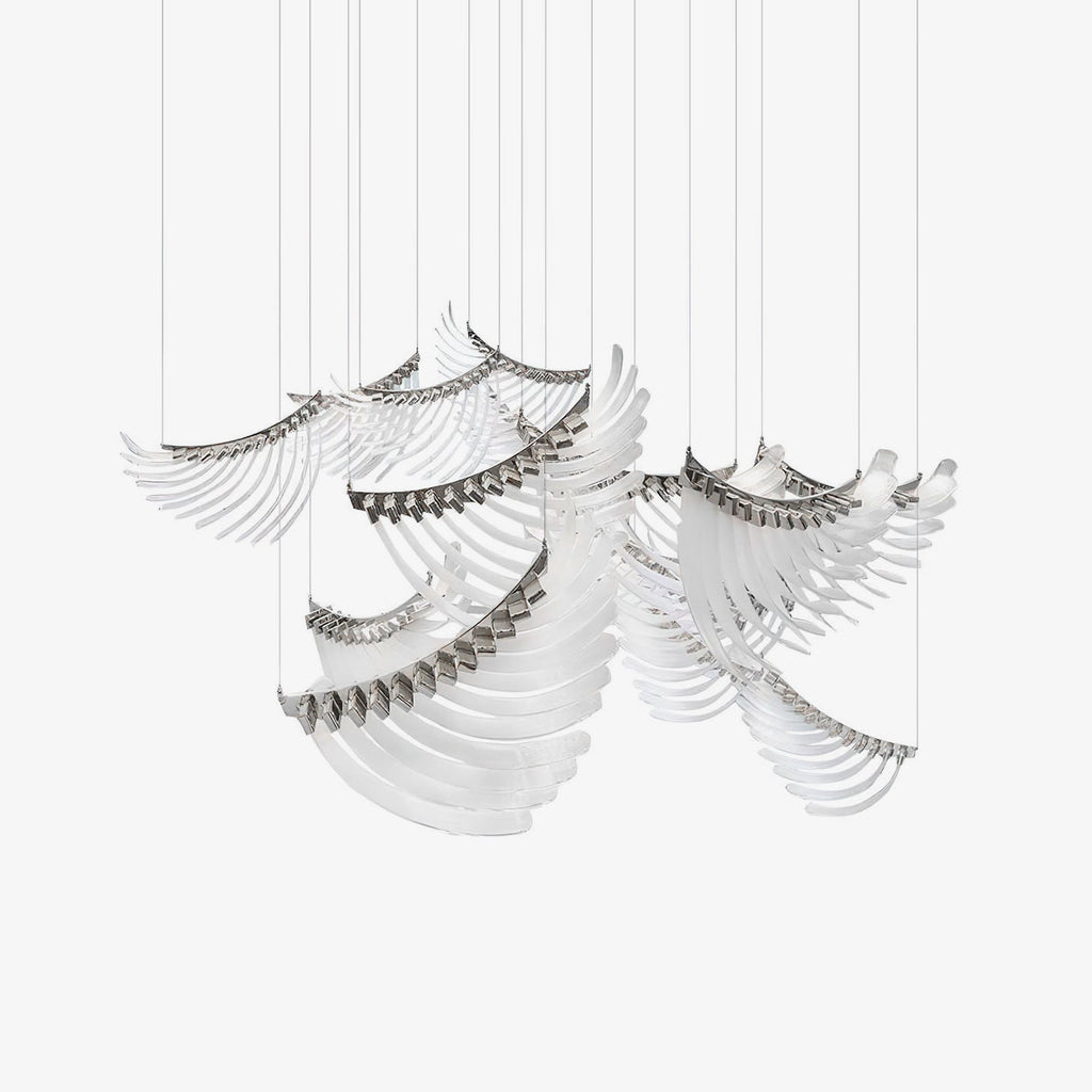 Bird Feather Wings LED Chandelier