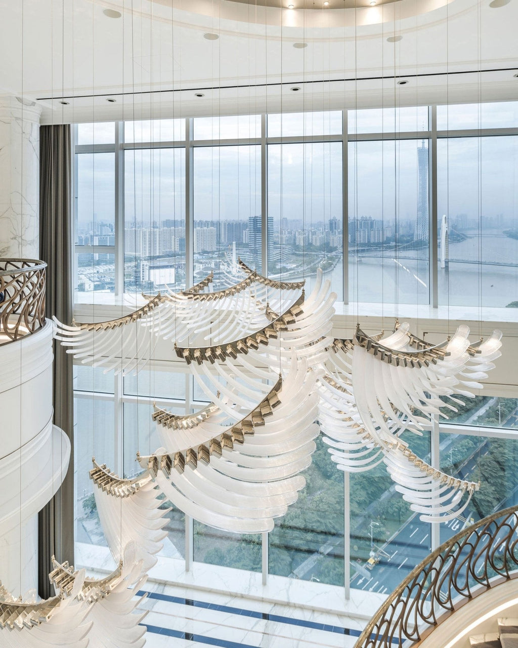 Bird Feather Wings LED Chandelier