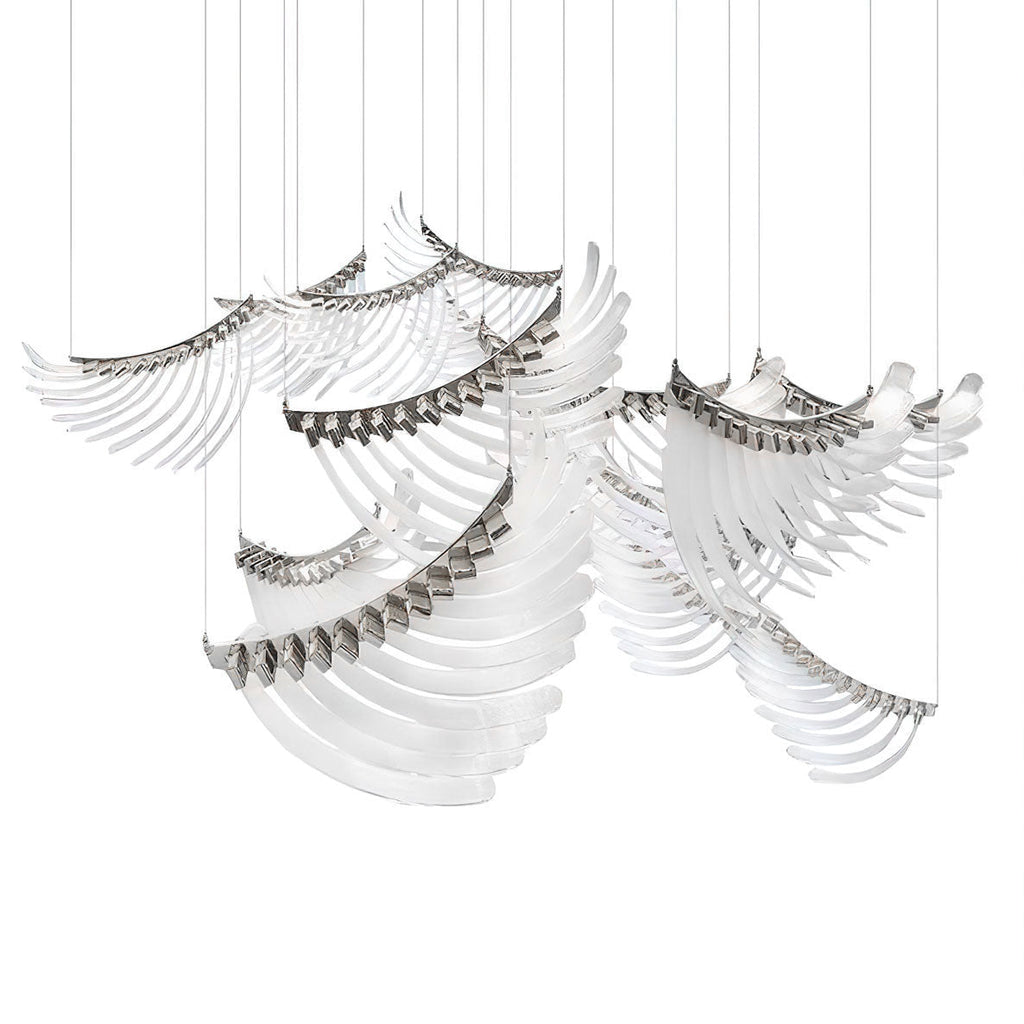 Bird Feather Wings LED Chandelier