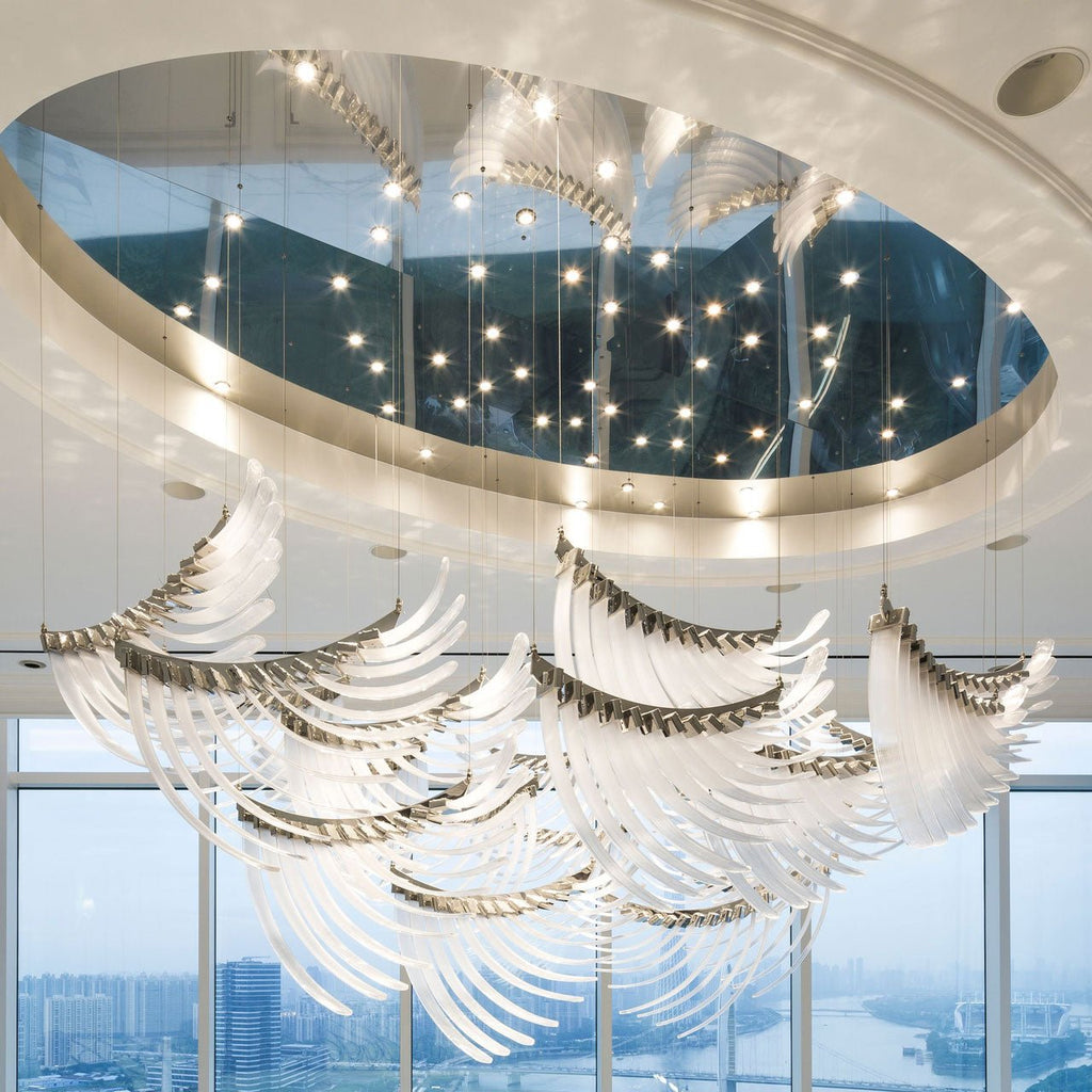 Bird Feather Wings LED Chandelier