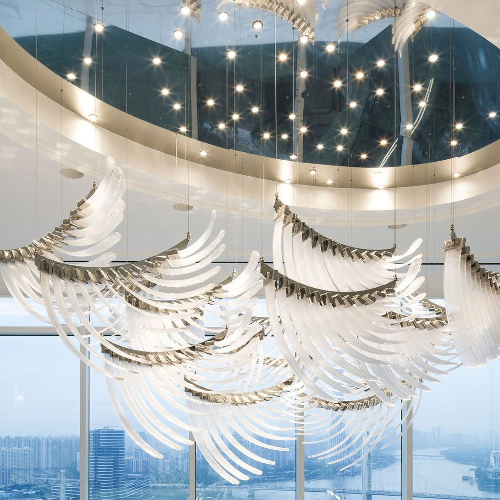 Bird Feather Wings LED Chandelier