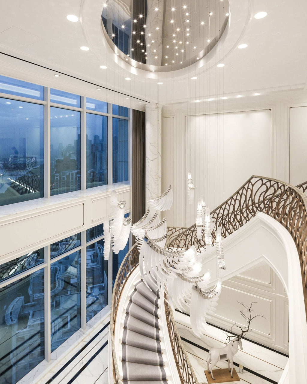 Bird Feather Wings LED Chandelier