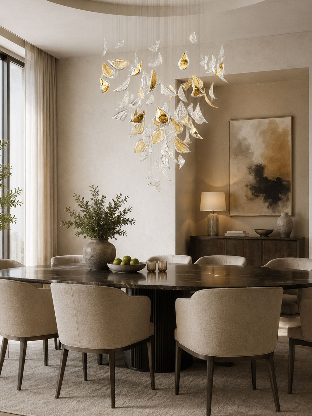 Floating Leaves Chandelier