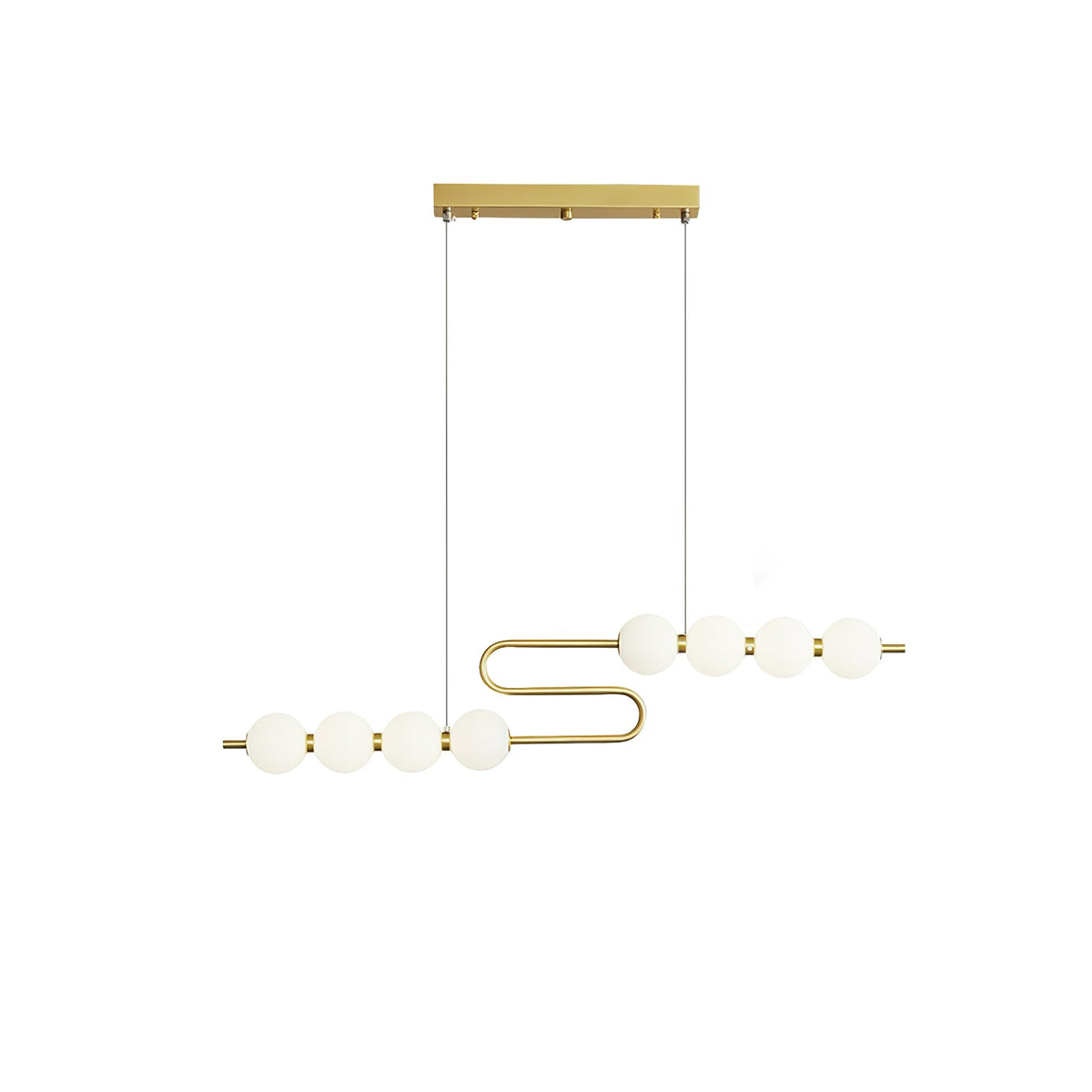 Model D ∅ 31.9″ x H 11.8″ / Brass & White / Warm Light