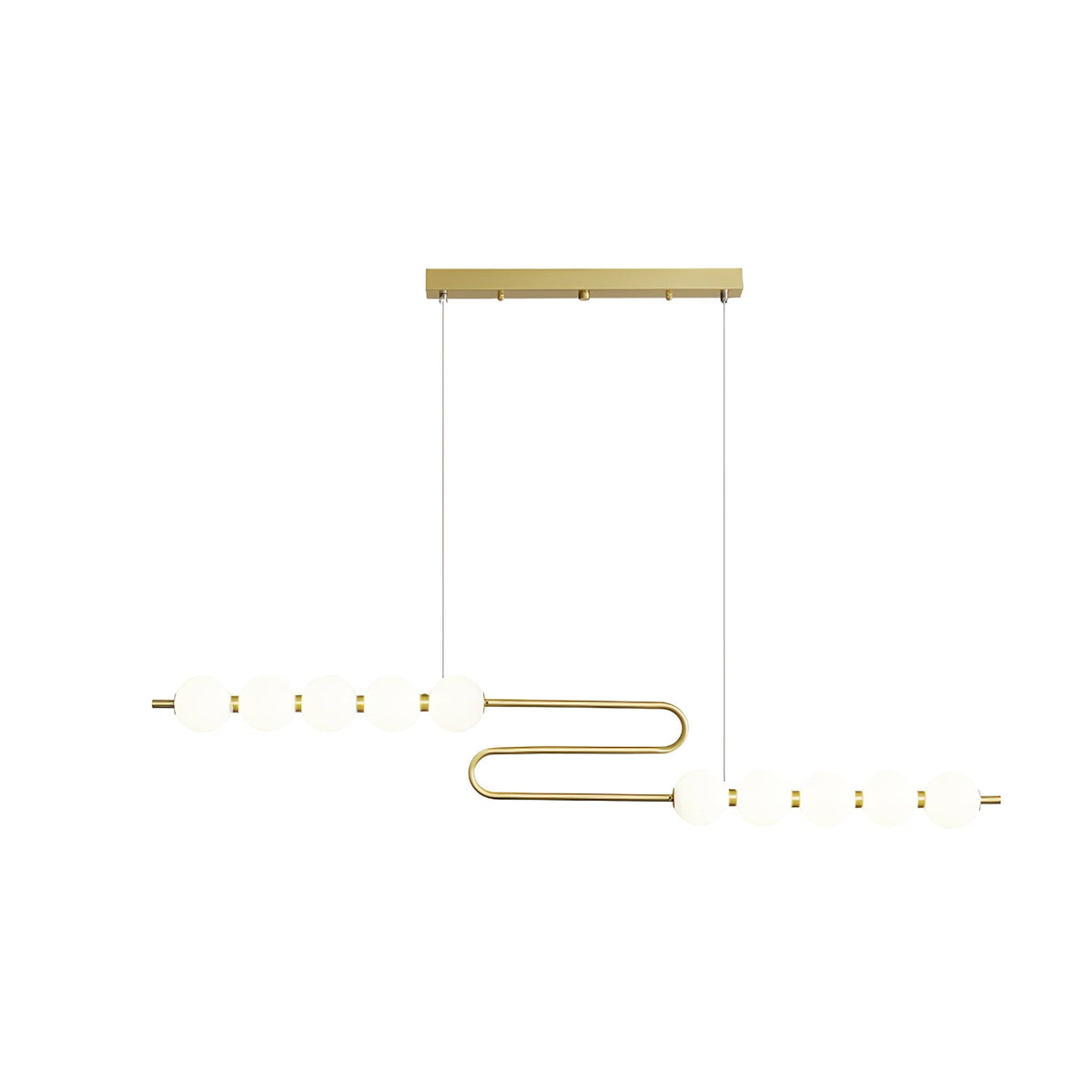 Model D ∅ 47.2″ x H 11.8″ / Brass & White / Warm Light