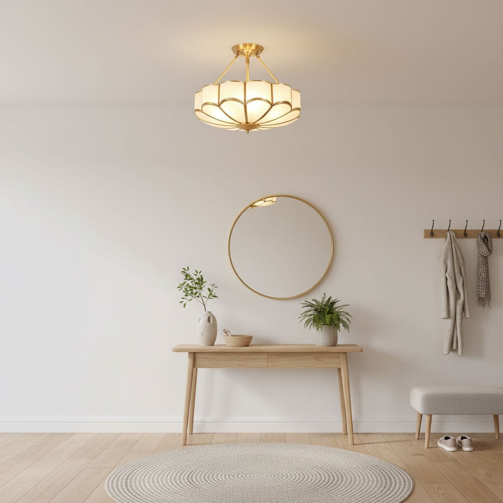 Flower Shape Glass Ceiling Light