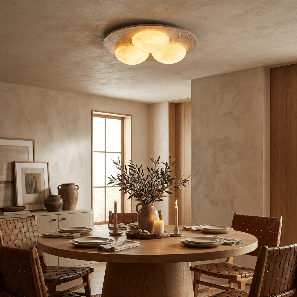 Trio Travertine Ceiling Light