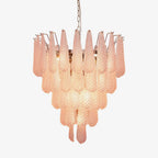Pink Glass Dewdrop Chandelier