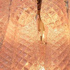 Pink Glass Dewdrop Chandelier