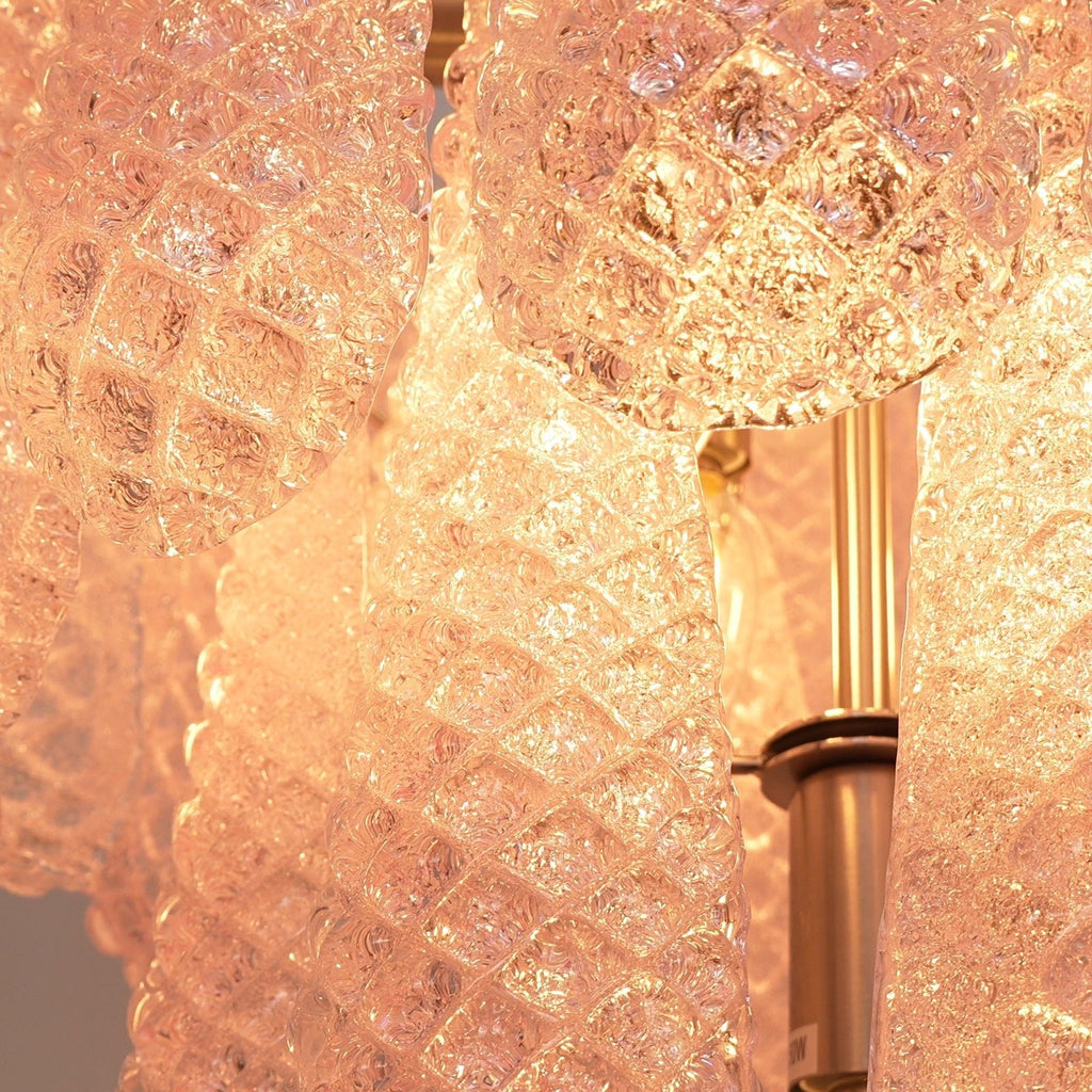 Pink Glass Dewdrop Chandelier