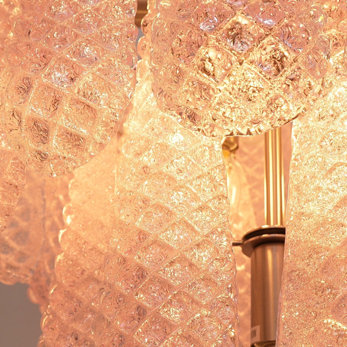 Pink Glass Dewdrop Chandelier