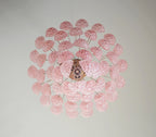 Pink Glass Dewdrop Chandelier