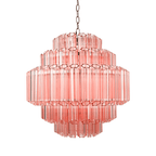 Pink Palermo Glass Chandelier