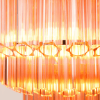 Pink Palermo Glass Chandelier