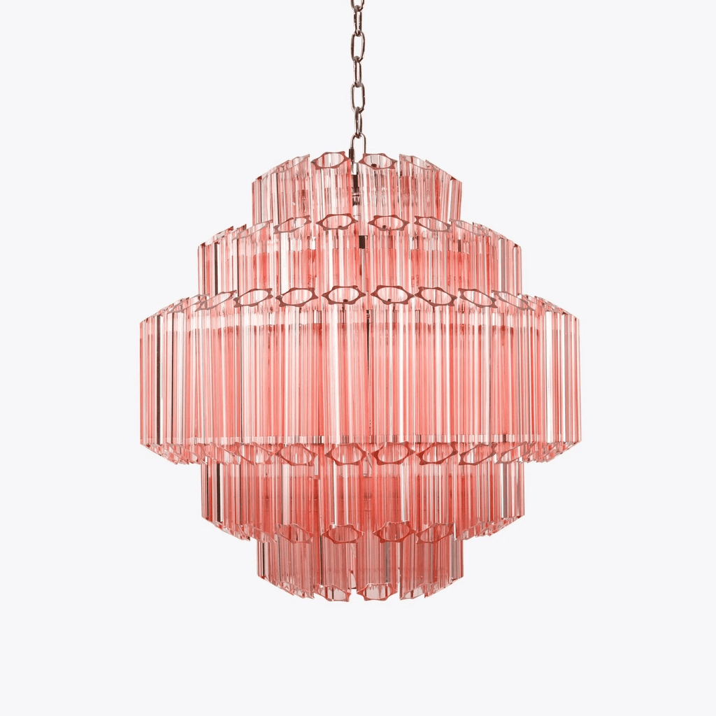 Pink Palermo Glass Chandelier