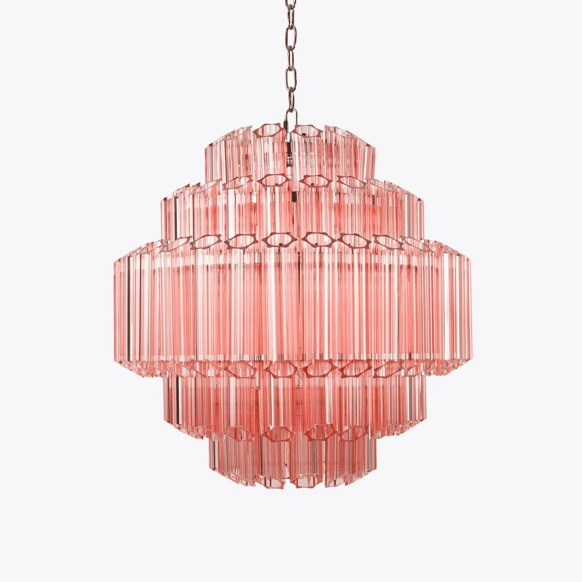 Pink Palermo Glass Chandelier