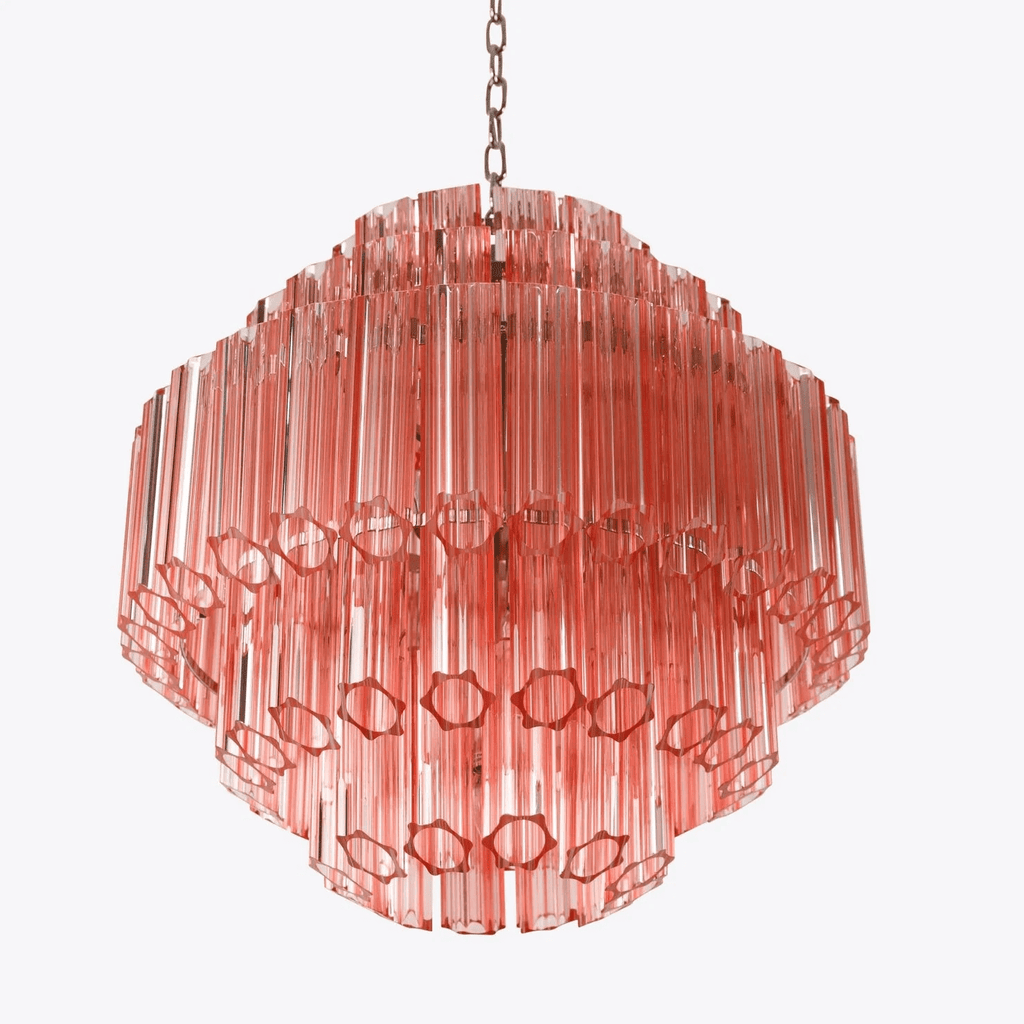 Pink Palermo Glass Chandelier