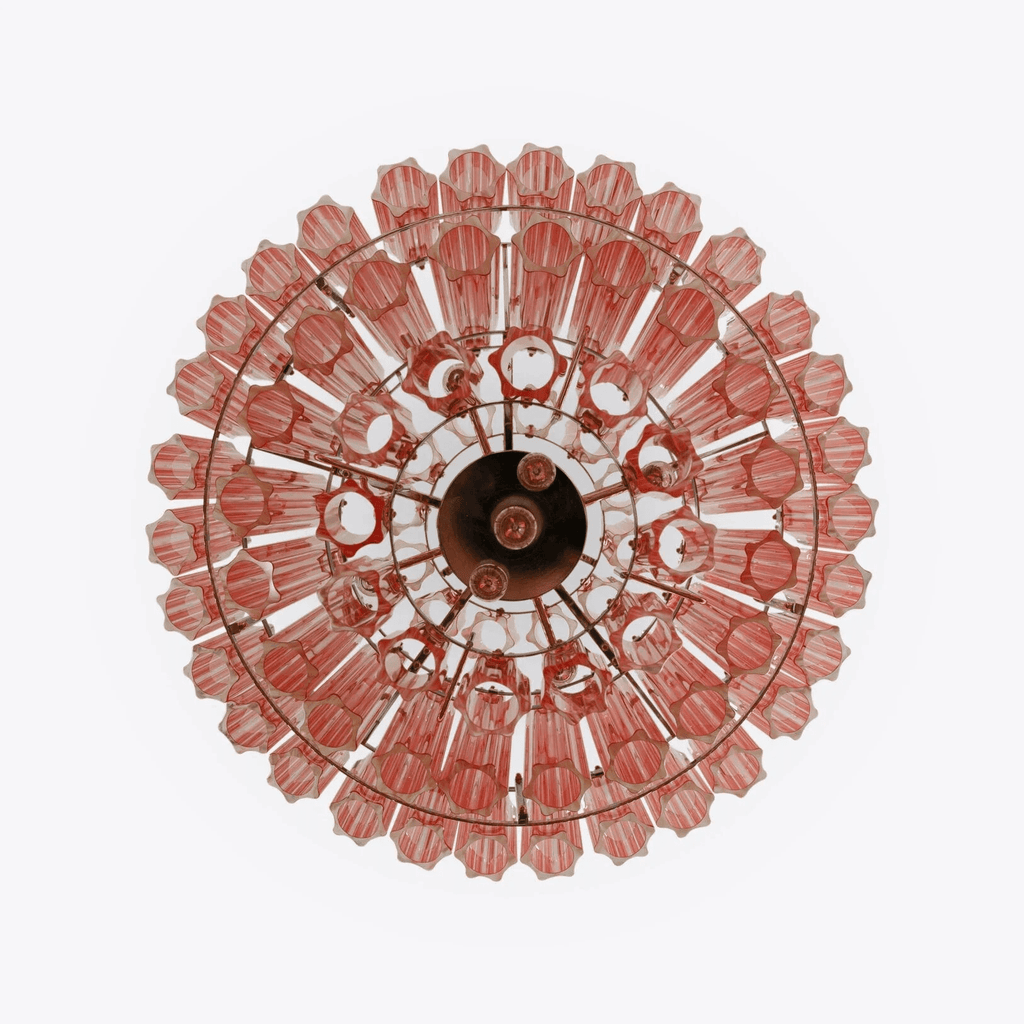 Pink Palermo Glass Chandelier
