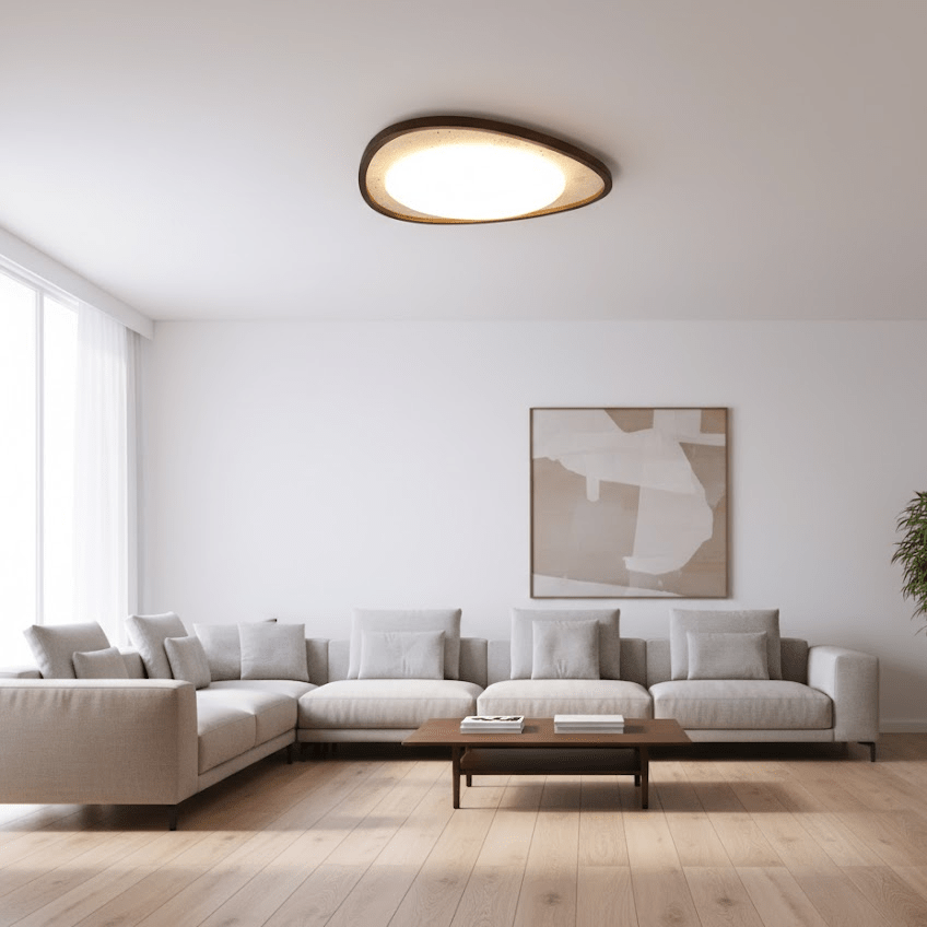 Lunaro Moonstone Travertine Ceiling Light