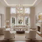 White Feather Art Deco Customize Chandelier