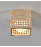 Grotto Travertine Flush Mount Light