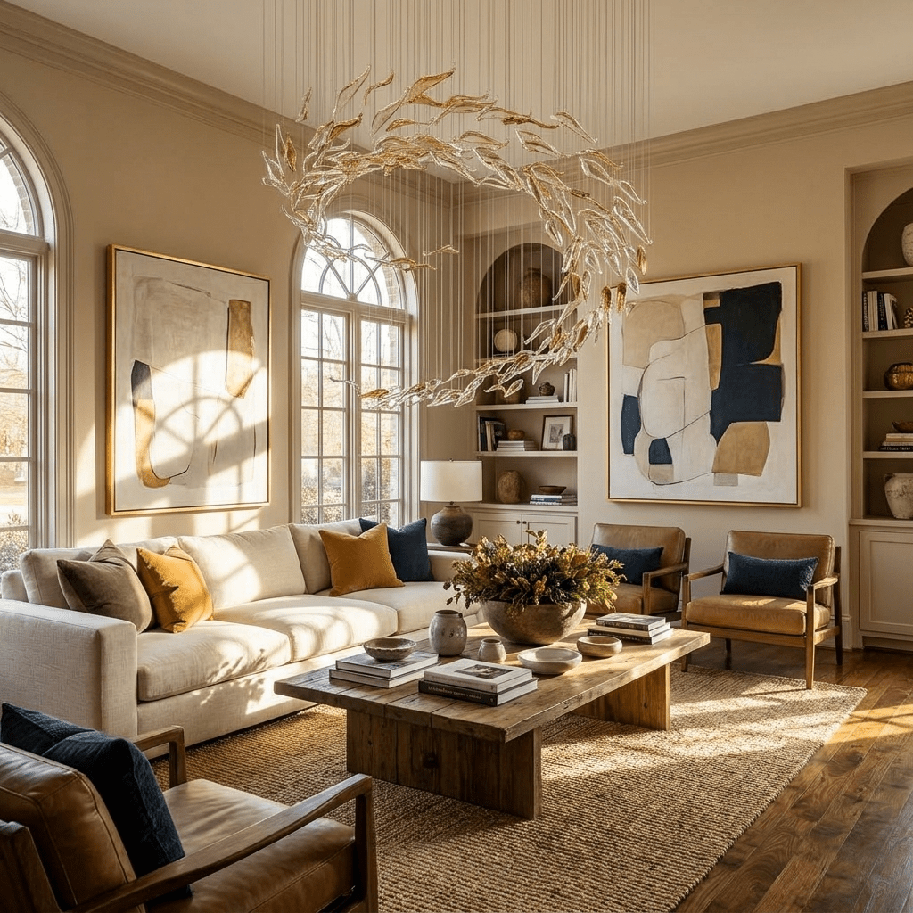 Aurelia Glass Leaf Chandelier