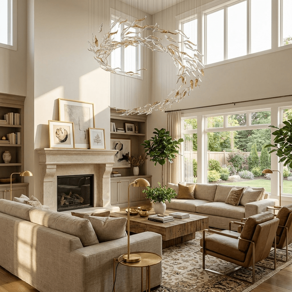 Aurelia Glass Leaf Chandelier