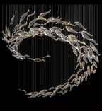 Aurelia Glass Leaf Chandelier