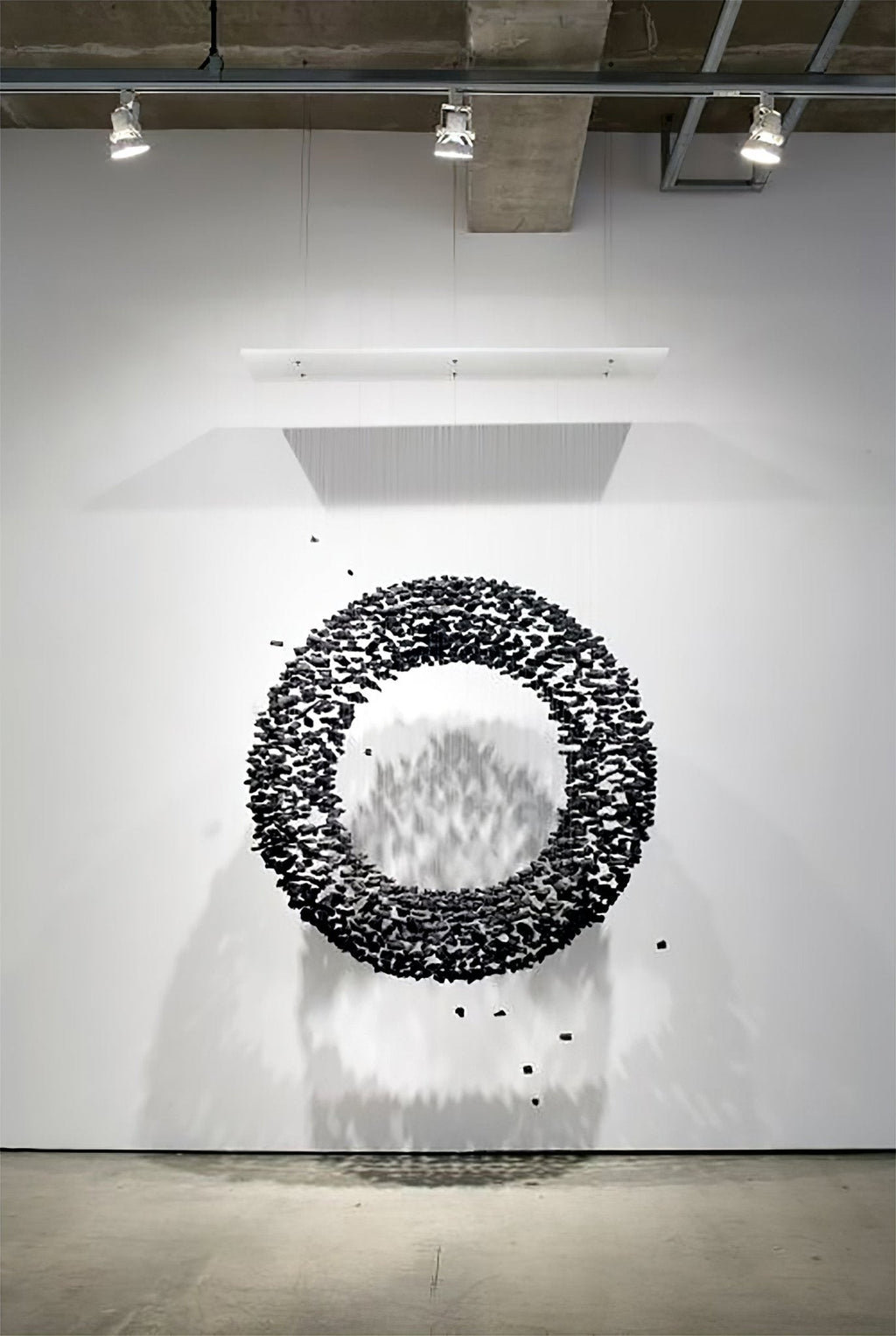 Charcoal Cascade Pixel Chandelier