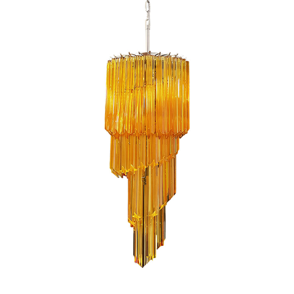 Spiral Prism Glass Chandelier