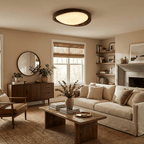Walnut Curved Edge Ceiling Light