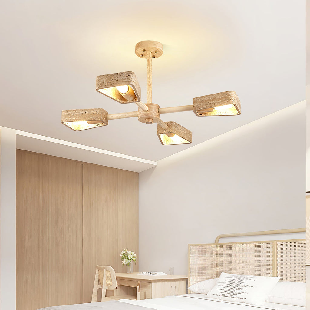 Elementa Travertine Chandelier