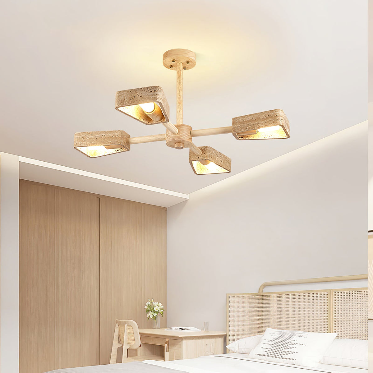 Elementa Travertine Chandelier