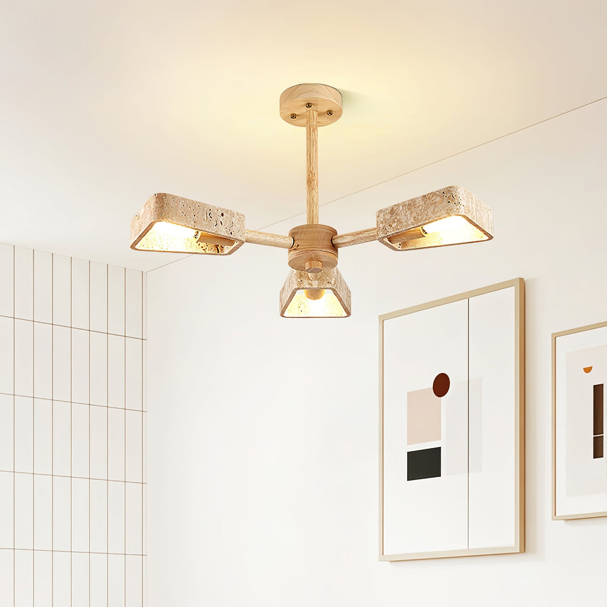Elementa Travertine Chandelier