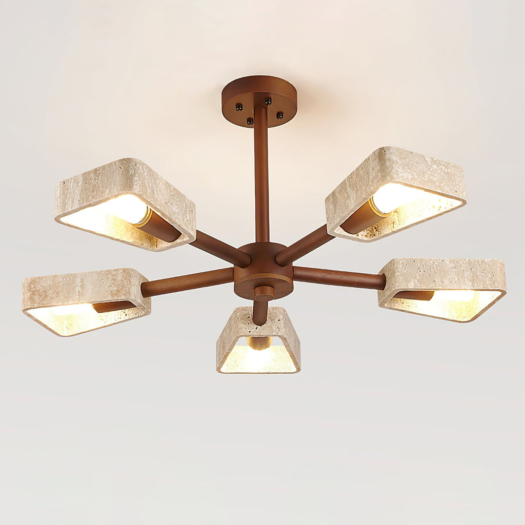 Elementa Travertine Chandelier