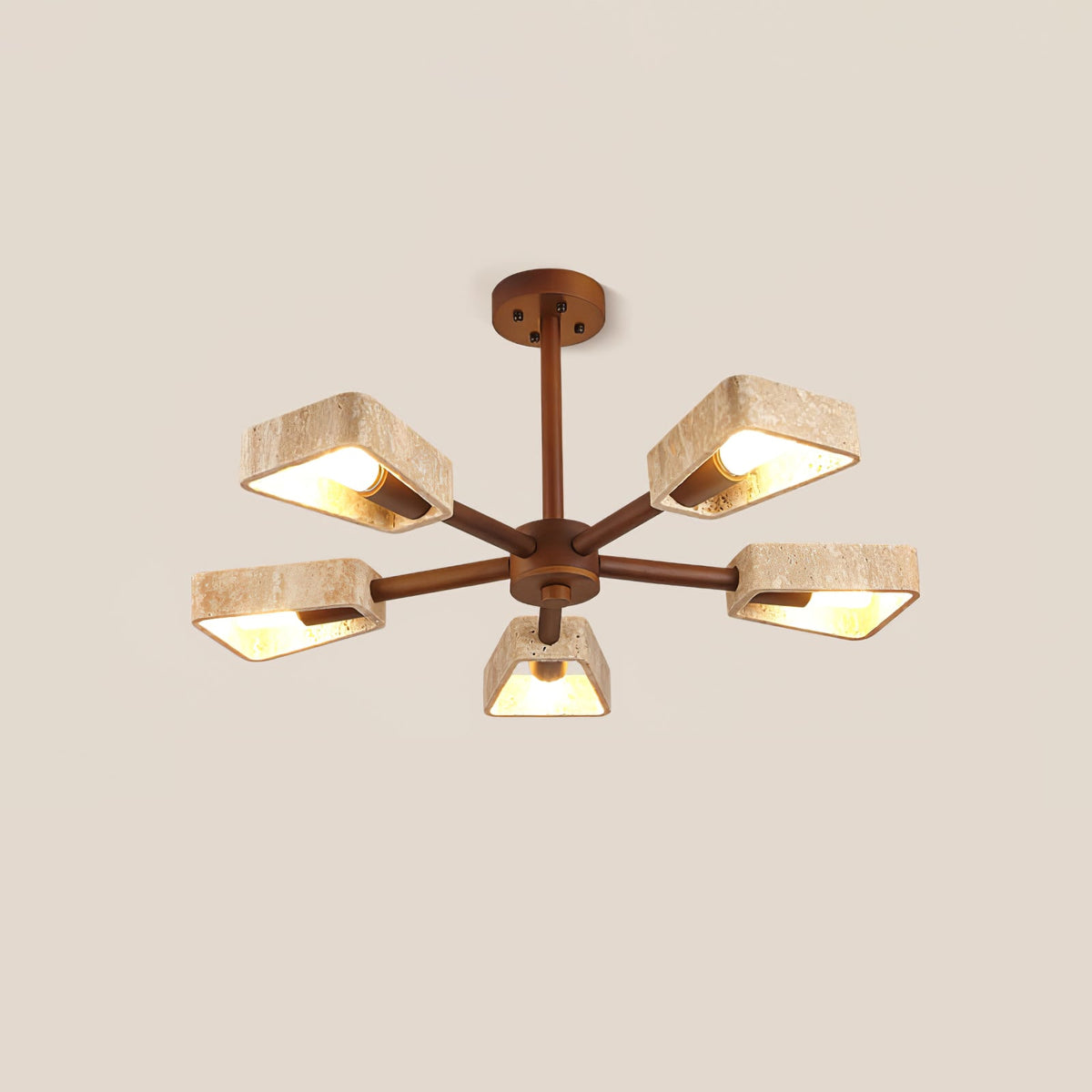 Elementa Travertine Chandelier