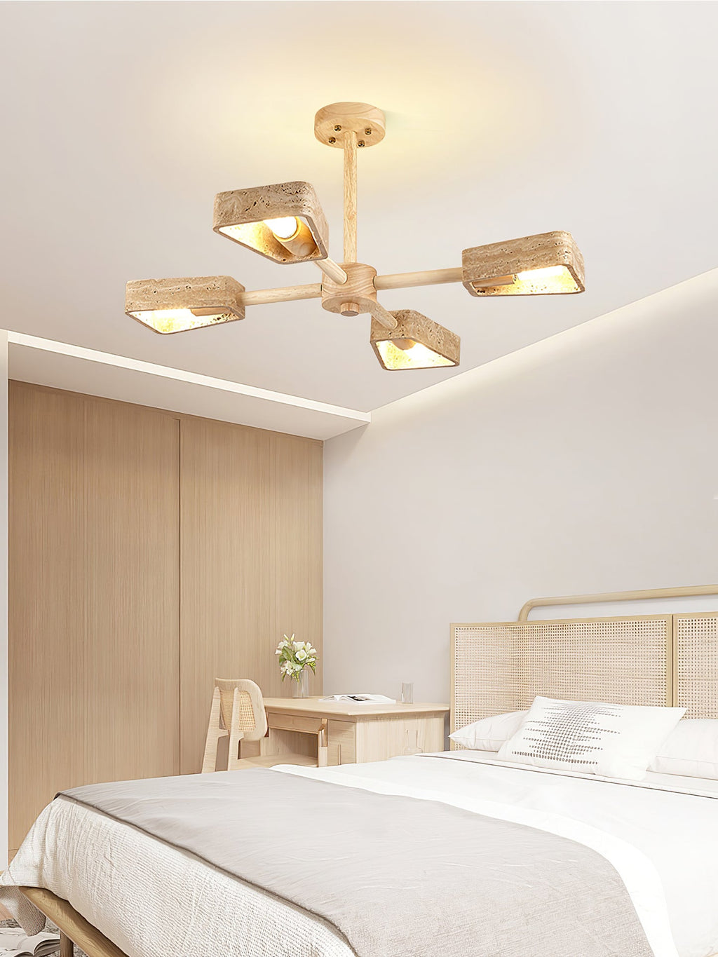 Elementa Travertine Chandelier