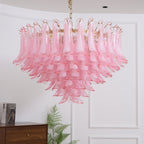 Blush Pink Glass Chandelier