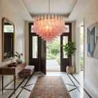 Blush Pink Glass Chandelier