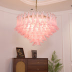 Blush Pink Glass Chandelier