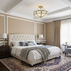 Floral Brass Ceiling Lamp