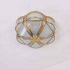 Floral Brass Ceiling Lamp