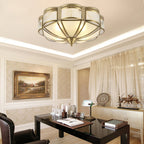 Floral Brass Ceiling Lamp