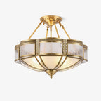 Floral Brass Ceiling Lamp