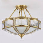 Floral Brass Ceiling Lamp