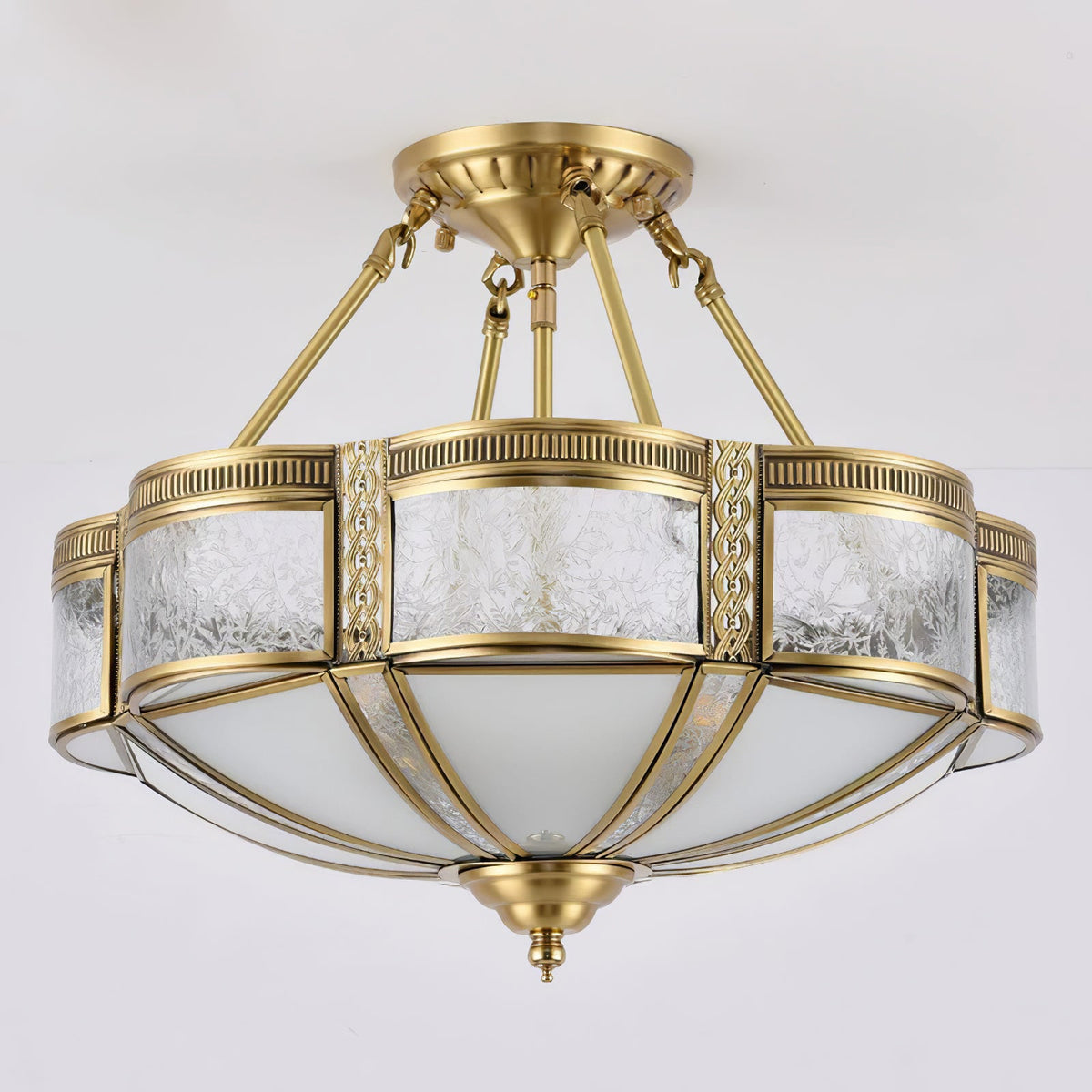 Floral Brass Ceiling Lamp