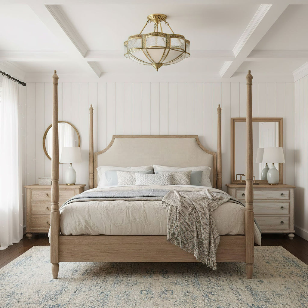Floral Brass Ceiling Lamp