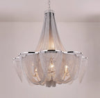 Silver Chain Tassel Chandelier