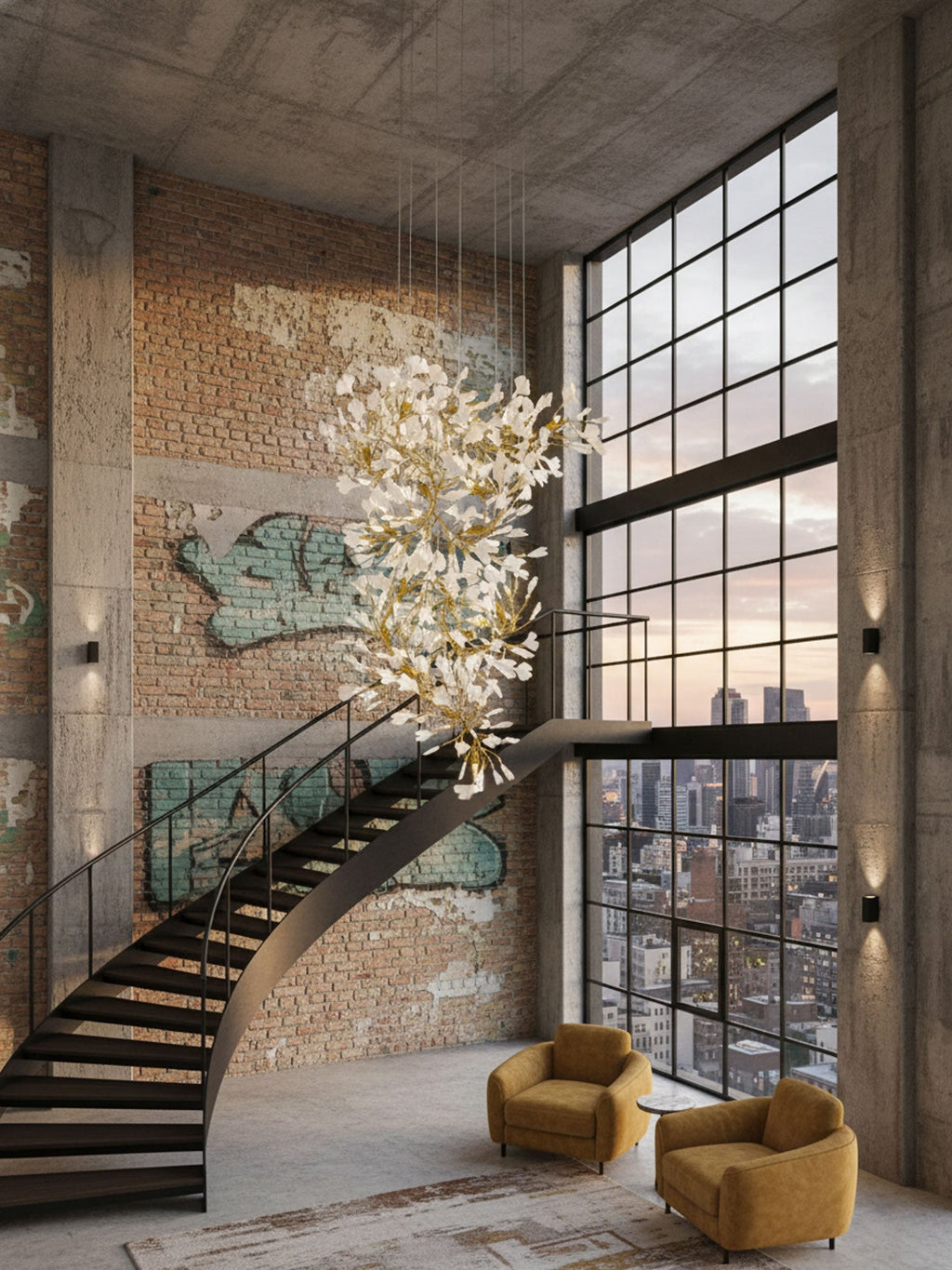Gingko Vortex Chandelier